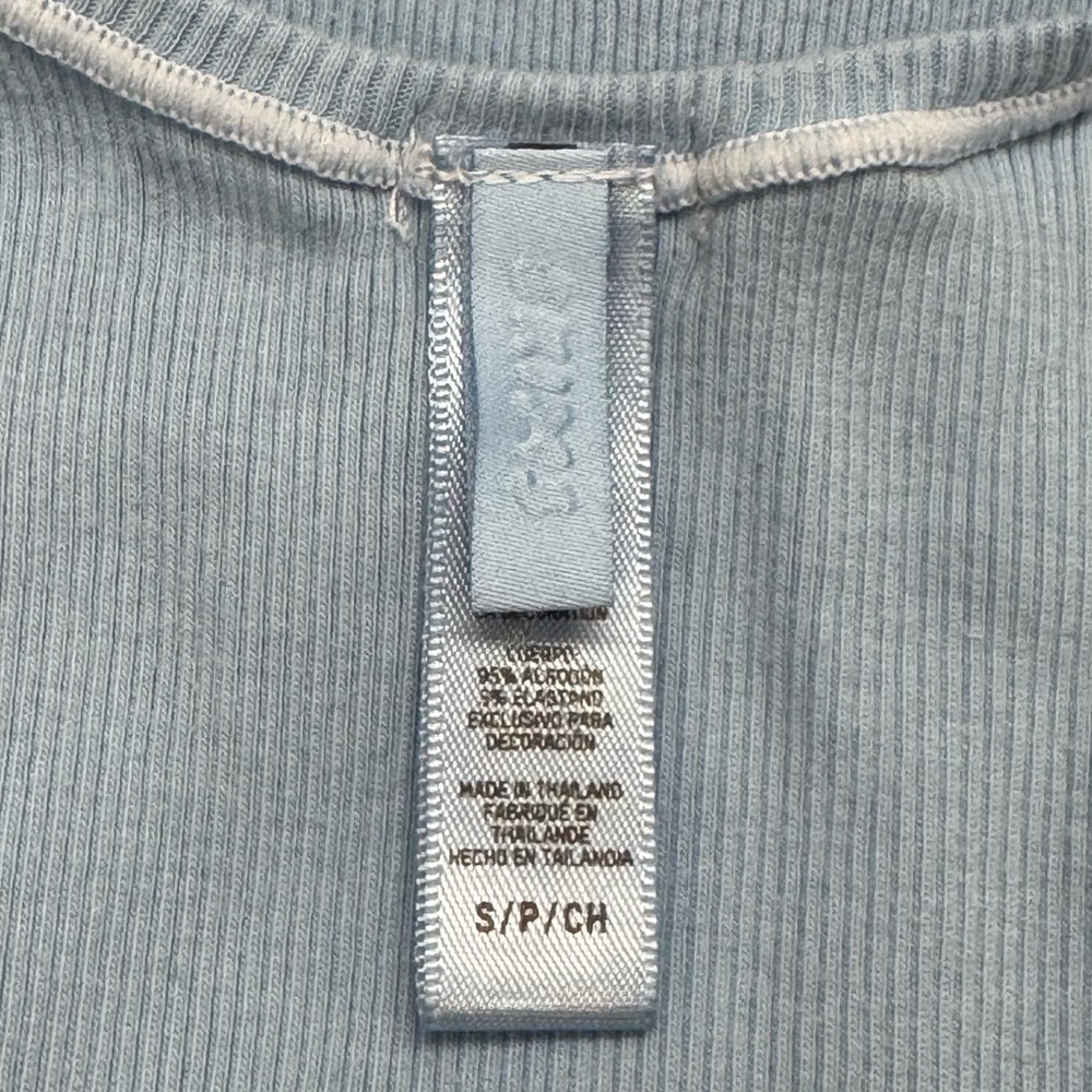 Skims Light Blue Ribbed Tank Top Women’s Small - Picture 2 of 2